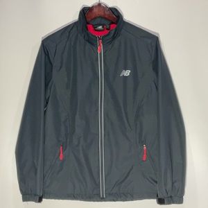 New Balance Jacket, Zip-Up, Grey, Pockets, Size L